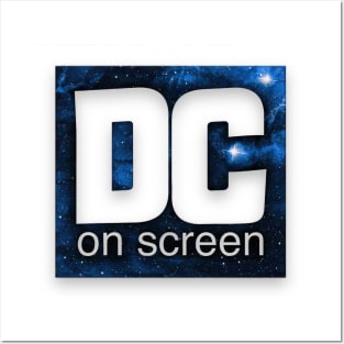 DC on SCREEN Podcast Logo (Blue with Border) Posters and Art